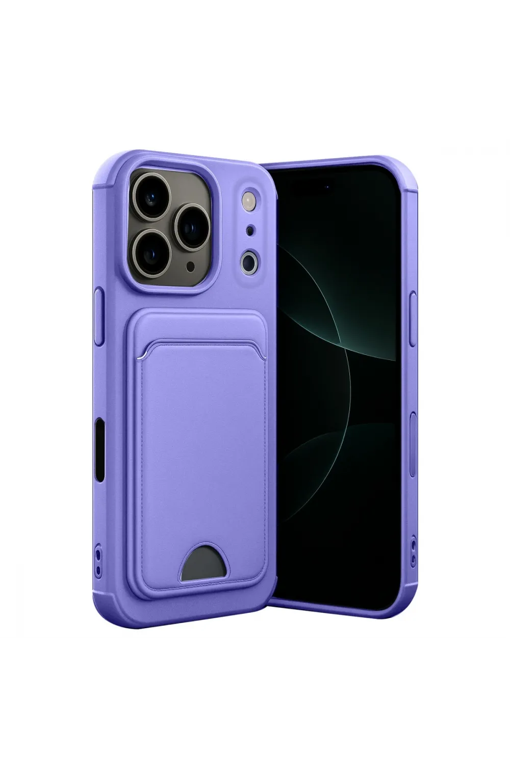 Apple İphone 17 Pro Kelvin Kartvizitli Silikon - Lila