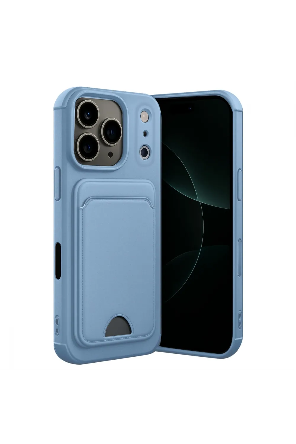 Apple İphone 17 Pro Kelvin Kartvizitli Silikon - Mavi