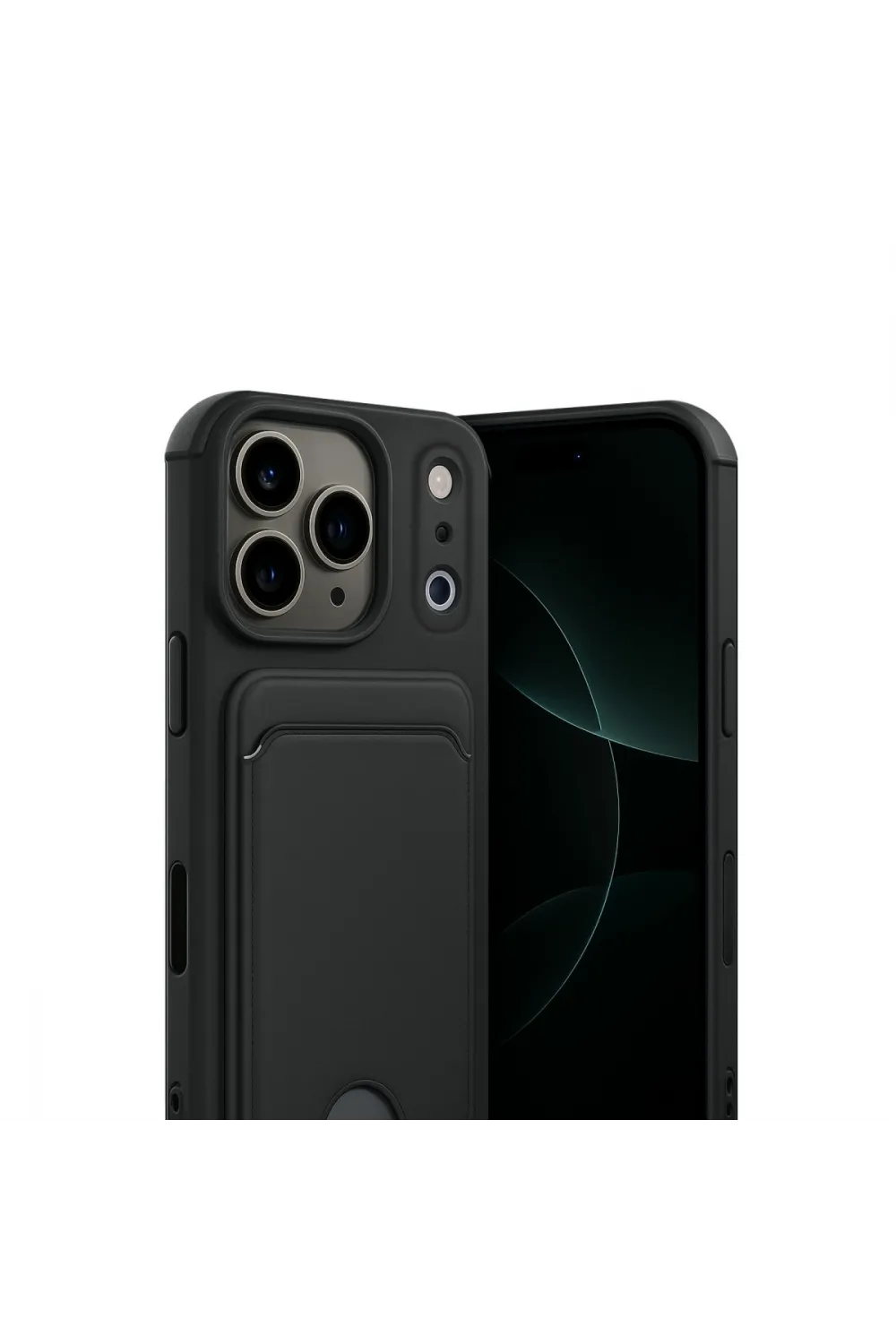 Apple İphone 17 Pro Kelvin Kartvizitli Silikon - Siyah