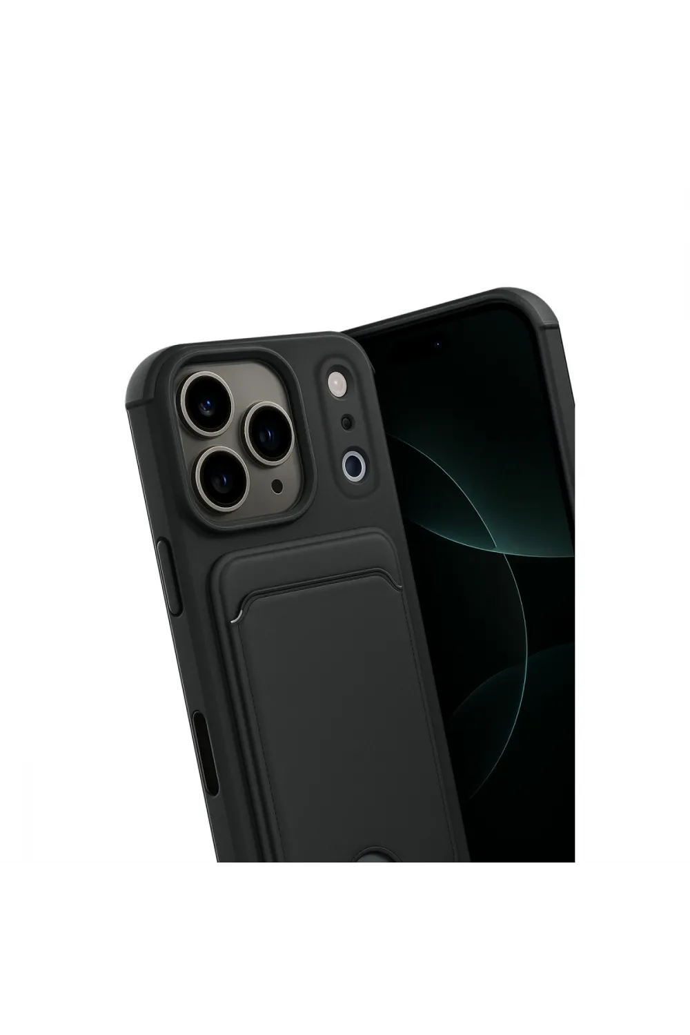 Apple İphone 17 Pro Kelvin Kartvizitli Silikon - Siyah