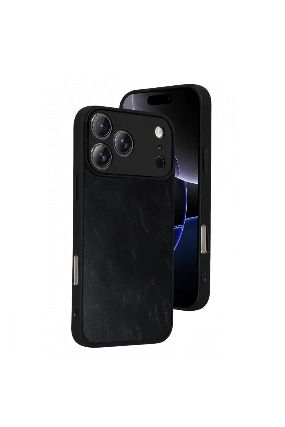 Apple İphone 17 Pro Max Aras Deri Kapak - Siyah