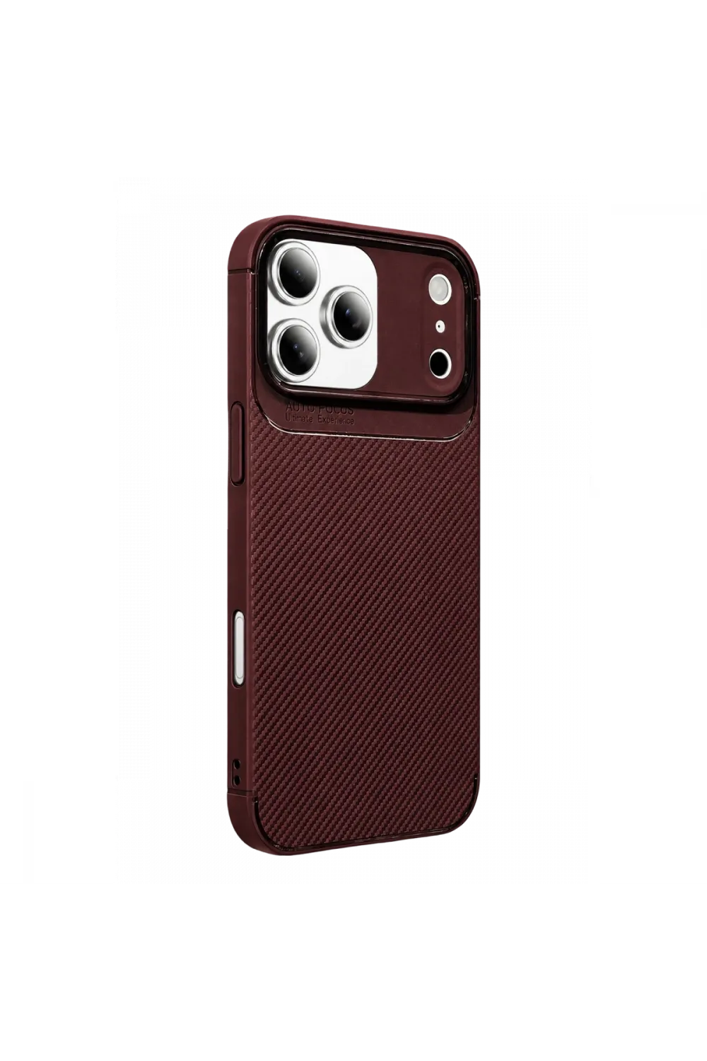 Apple İphone 17 Pro Max Auto Focus Karbon Kapak - Bordo