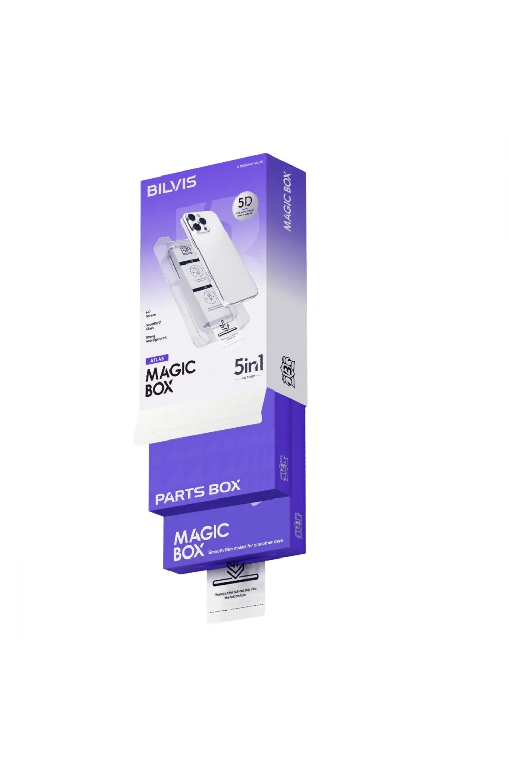 Apple İphone 17 Pro Max Bilvis 5in1 3d Magic Cam Ekran Koruyucu - Siyah