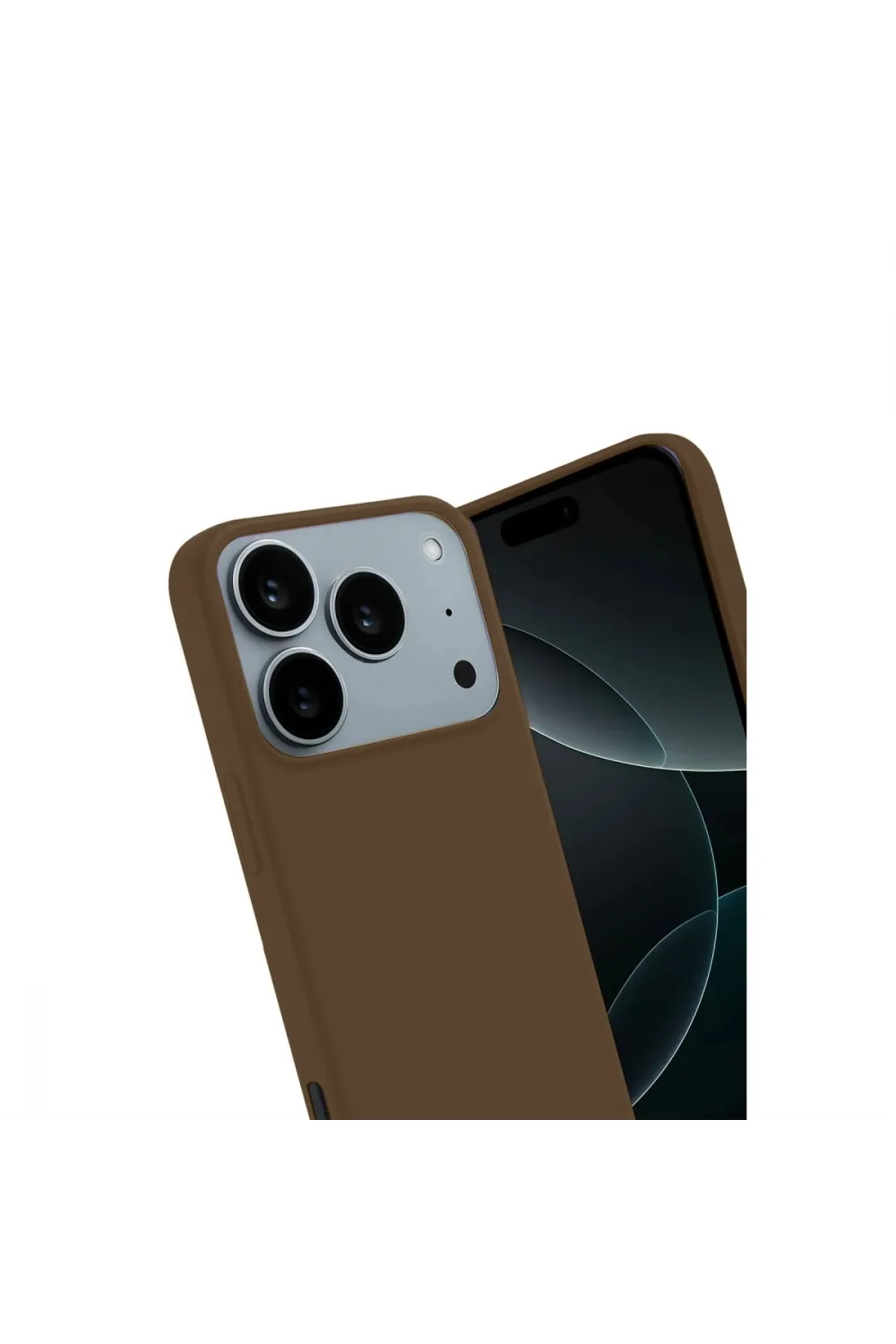 Apple İphone 17 Pro Max First Silikon - Kahverengi
