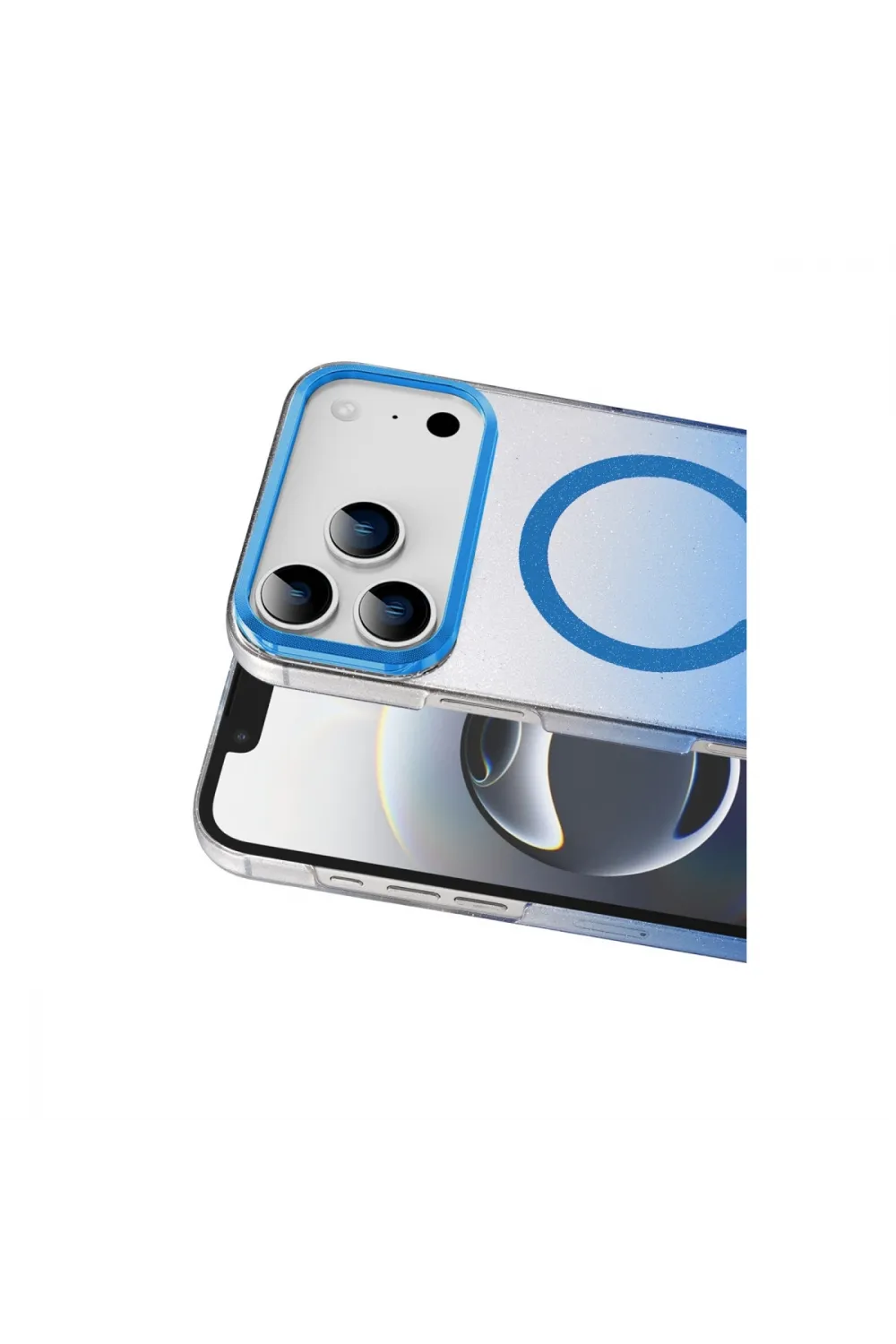 Apple İphone 17 Pro Max Glossy Magsafe Kapak - Mavi