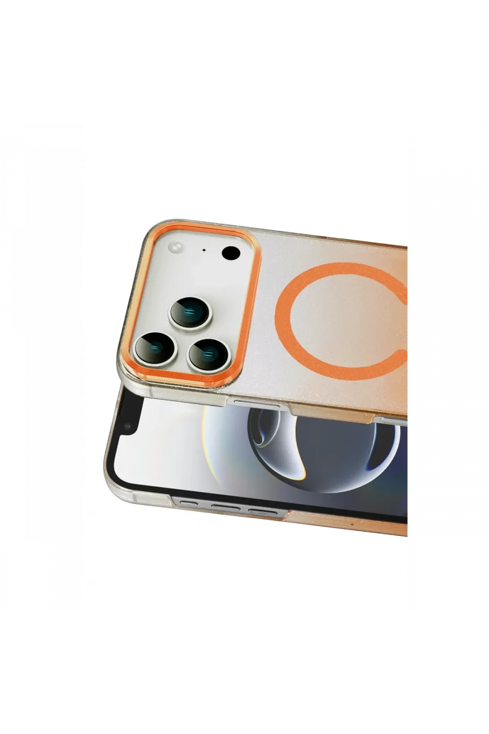 Apple iPhone 17 Pro Max Glossy Magsafe Kapak - Turuncu
