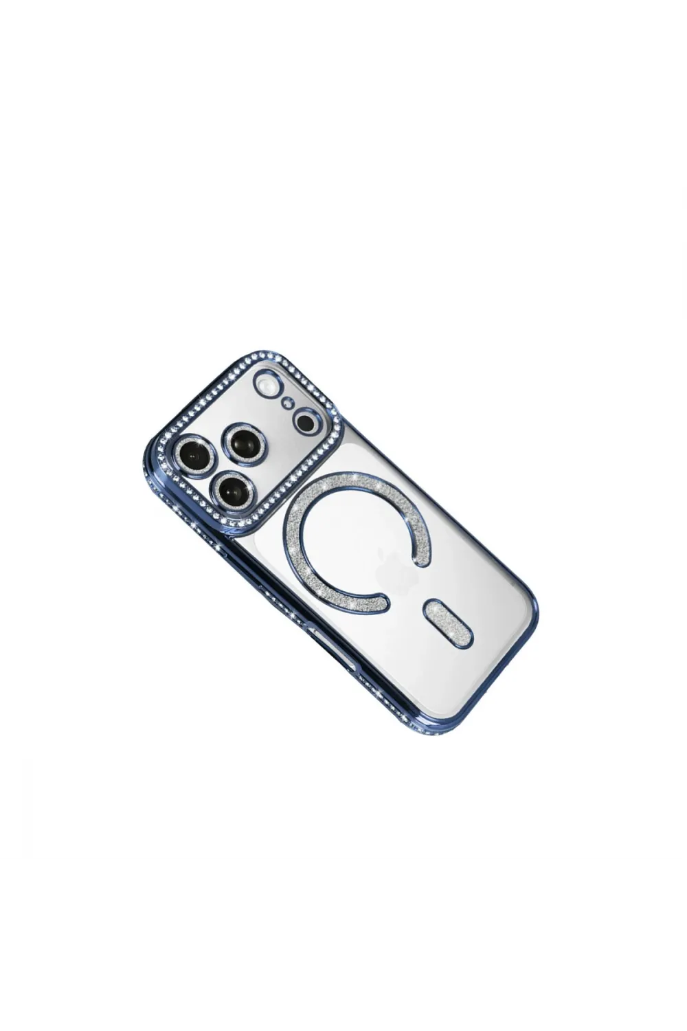 Apple İphone 17 Pro Max Joke Simli Magneticsafe Kılıf - Mavi
