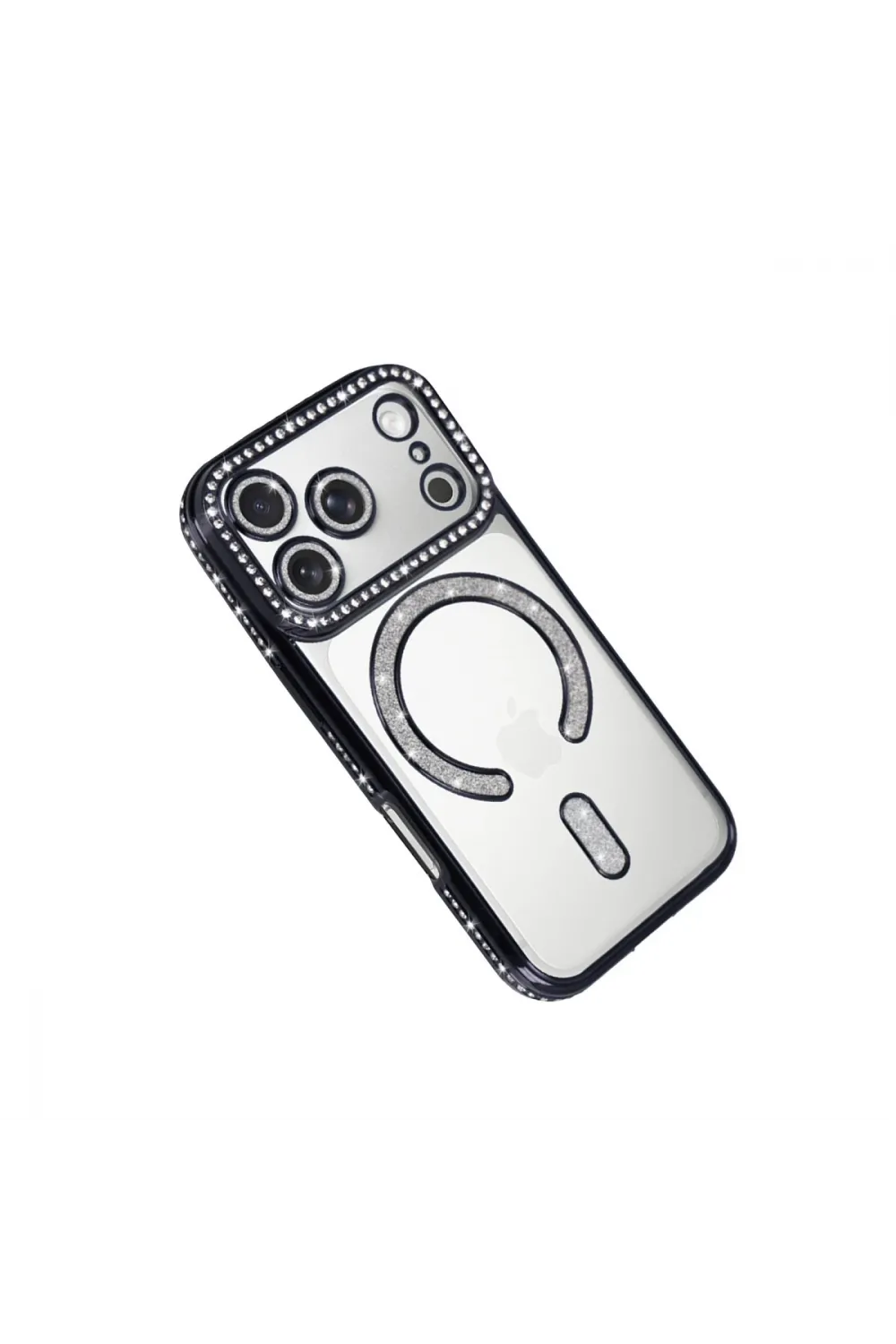 Apple İphone 17 Pro Max Joke Simli Magneticsafe Kılıf - Siyah