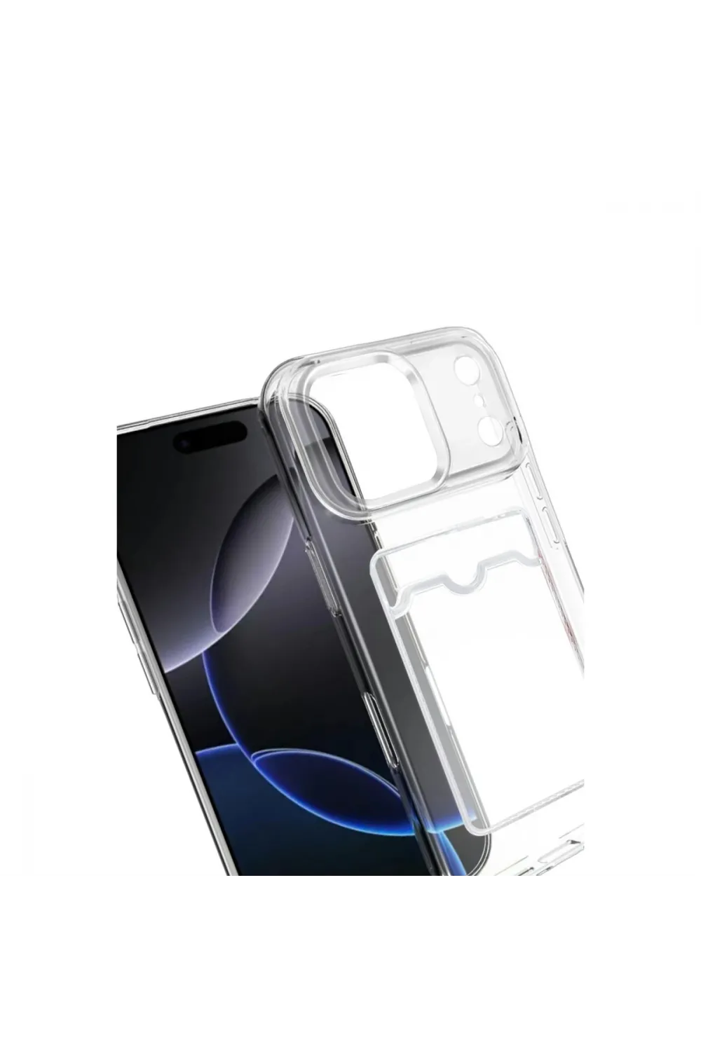 Apple İphone 17 Pro Max Kart Şeffaf Silikon - Şeffaf