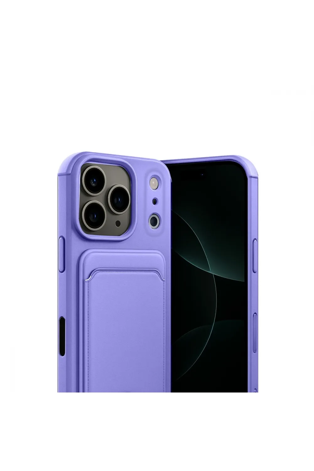 Apple İphone 17 Pro Max Kelvin Kartvizitli Silikon - Lila