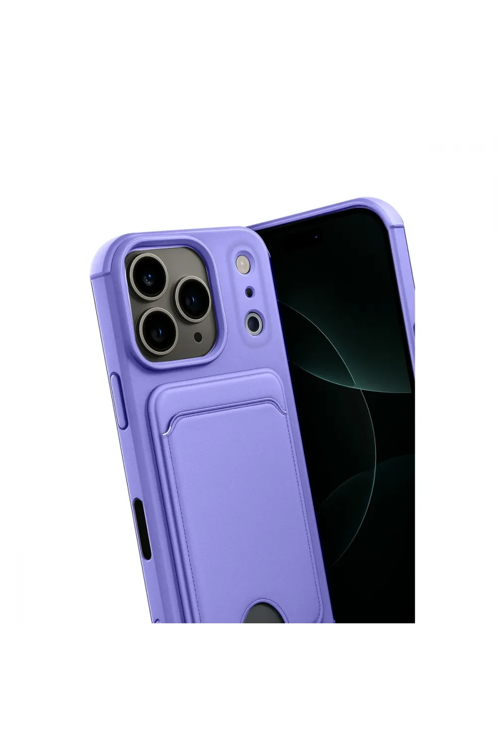 Apple İphone 17 Pro Max Kelvin Kartvizitli Silikon - Lila