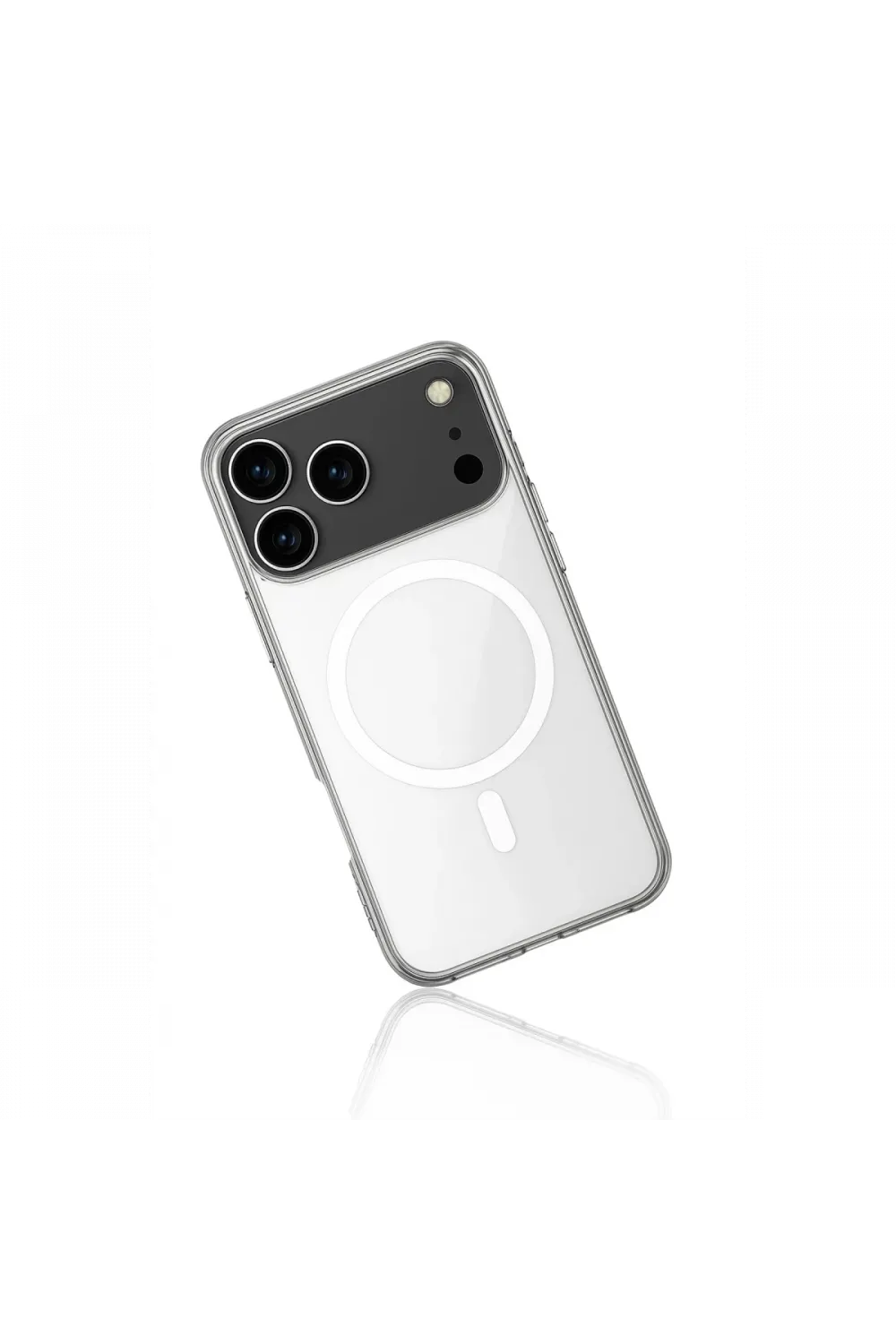 Apple iPhone 17 Pro Max Kılıf Magneticsafe Şeffaf Silikon - Şeffaf