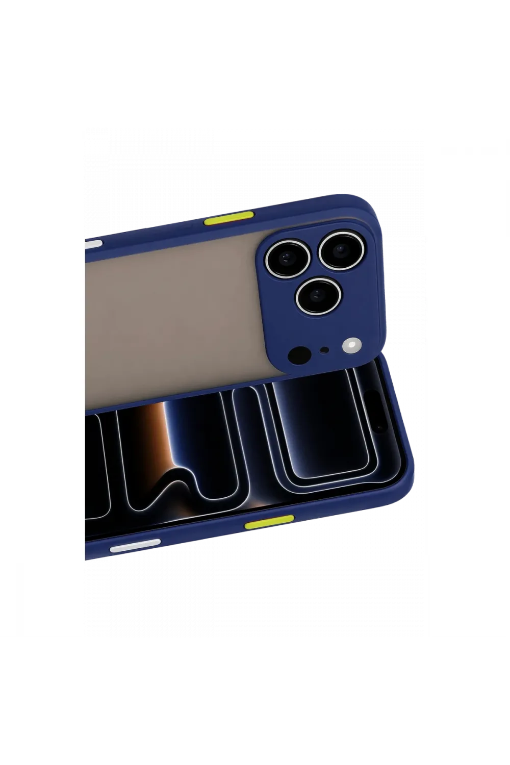 Apple İphone 17 Pro Max Kılıf Montreal Silikon Kapak - Lacivert