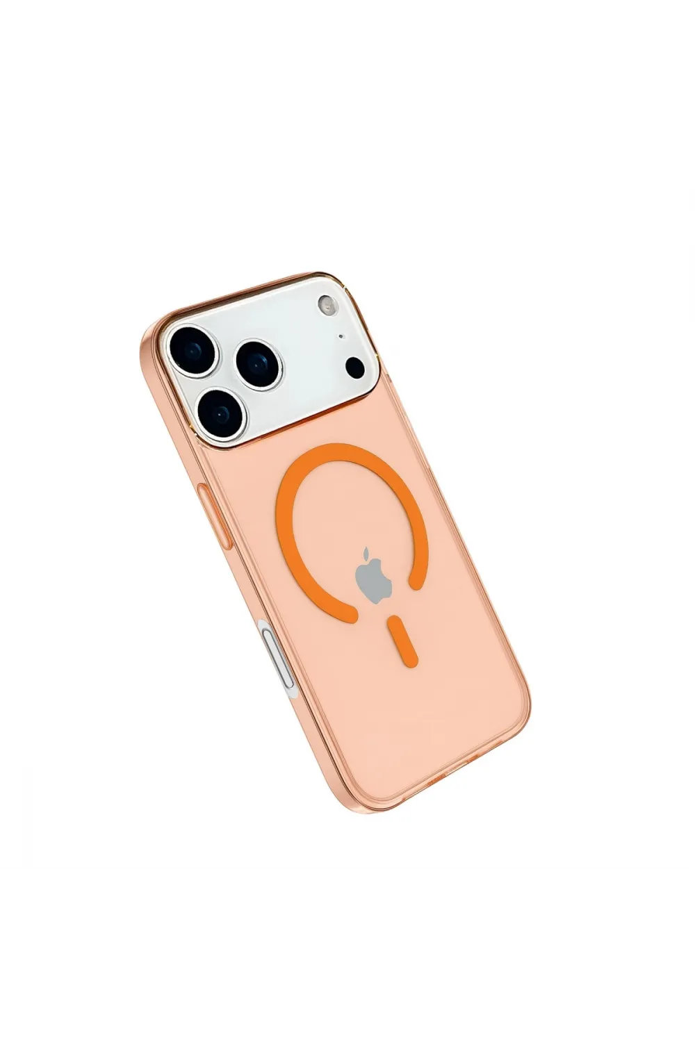 Apple İphone 17 Pro Max Kılıf Pc Real Magsafe Kapak - Turuncu