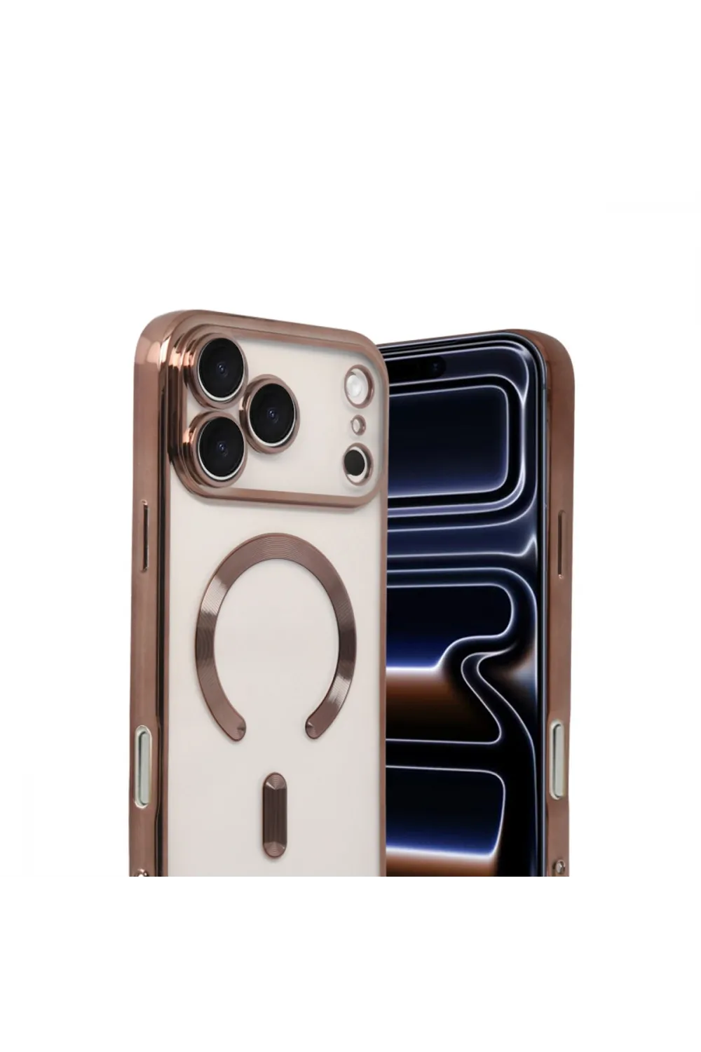 Apple İphone 17 Pro Max Kross Magneticsafe Kapak - Çöl Titanyum