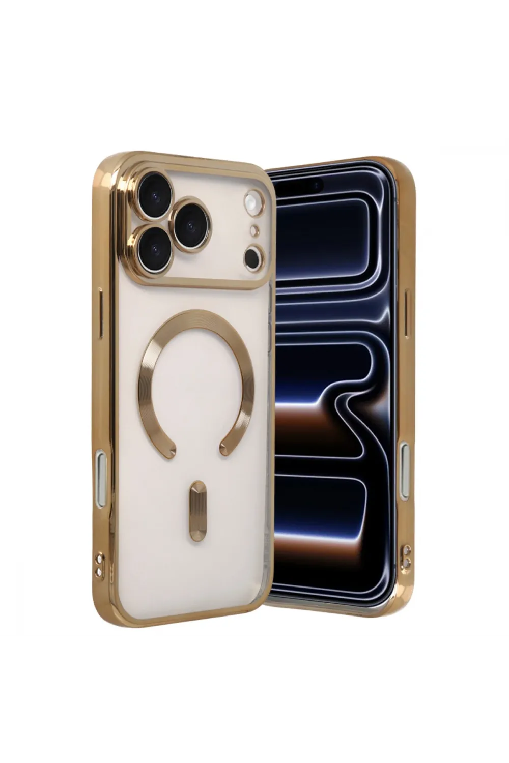 Apple İphone 17 Pro Max Kross Magneticsafe Kapak - Gold