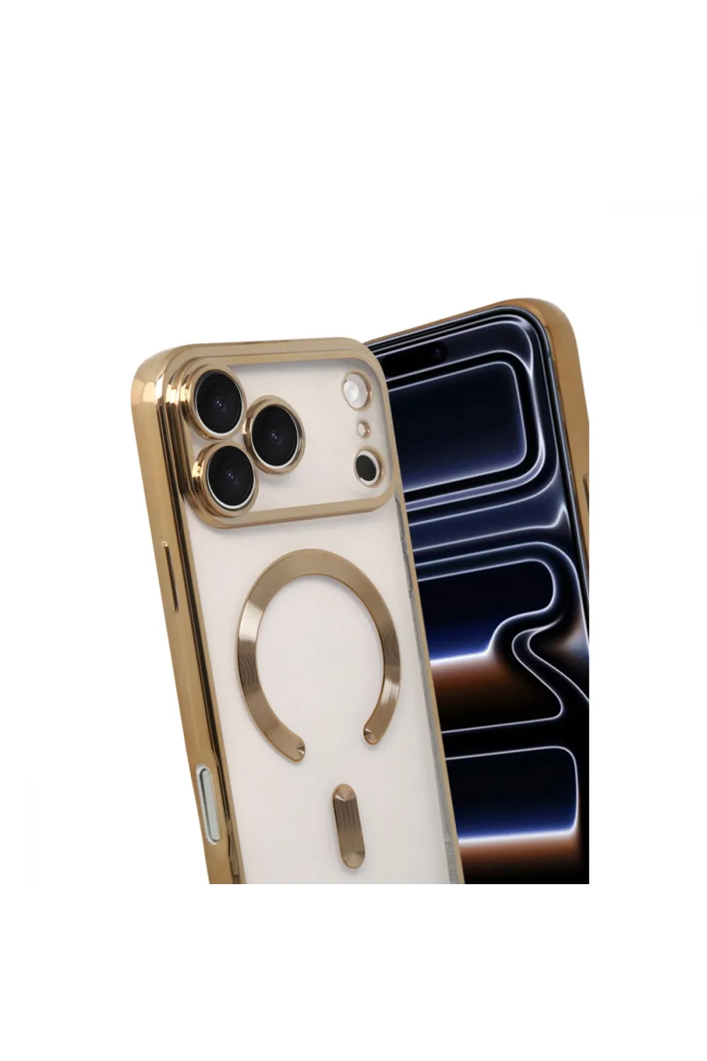 Apple İphone 17 Pro Max Kross Magneticsafe Kapak - Gold
