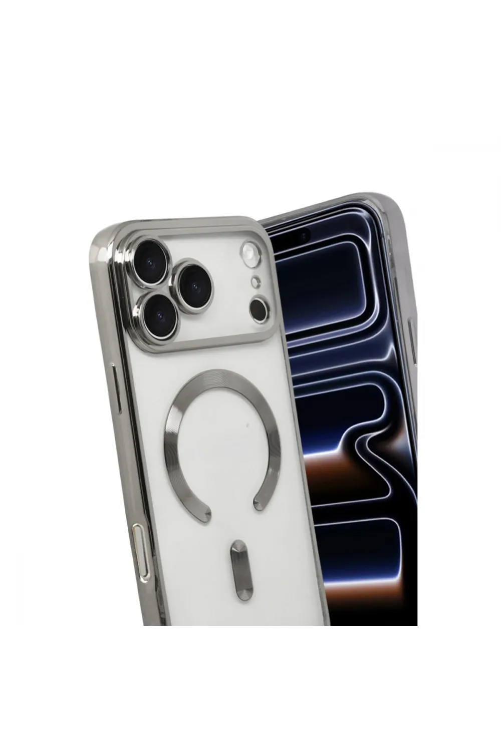 Apple İphone 17 Pro Max Kross Magneticsafe Kapak - Gümüş