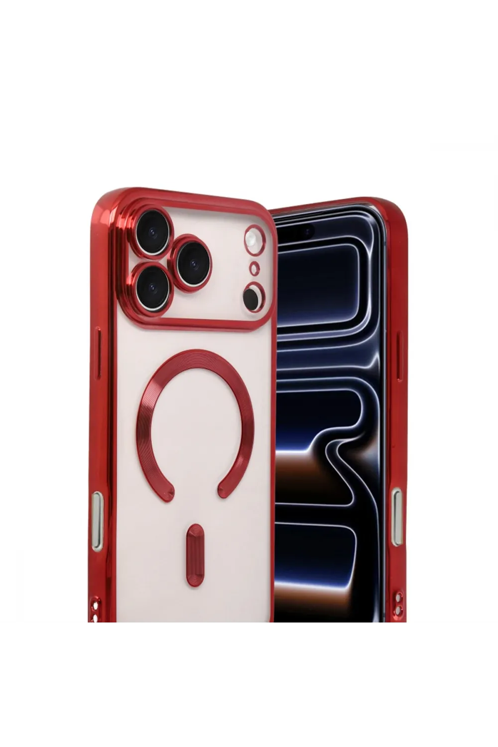 Apple İphone 17 Pro Max Kross Magneticsafe Kapak - Kırmızı