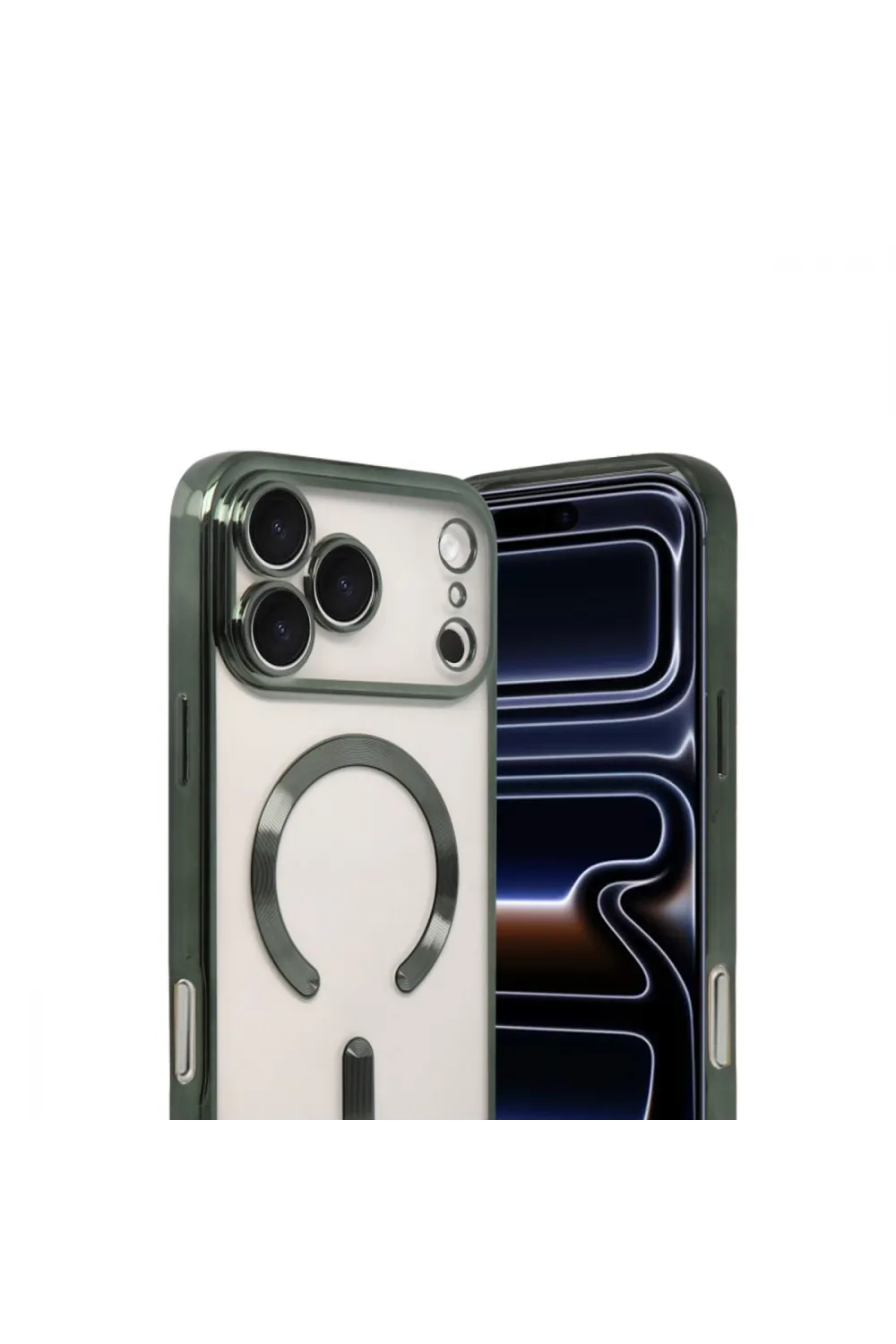 Apple İphone 17 Pro Max Kross Magneticsafe Kapak - Koyu Yeşil