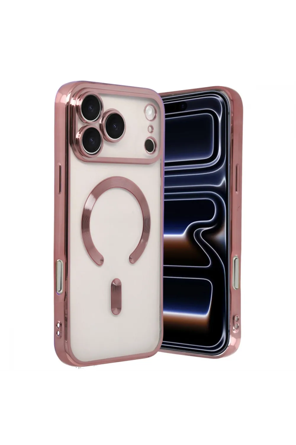 Apple İphone 17 Pro Max Kross Magneticsafe Kapak - Rose
