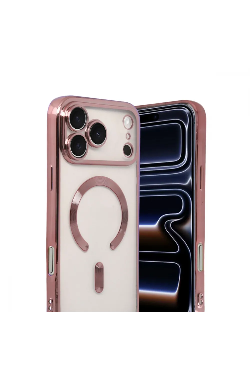 Apple İphone 17 Pro Max Kross Magneticsafe Kapak - Rose