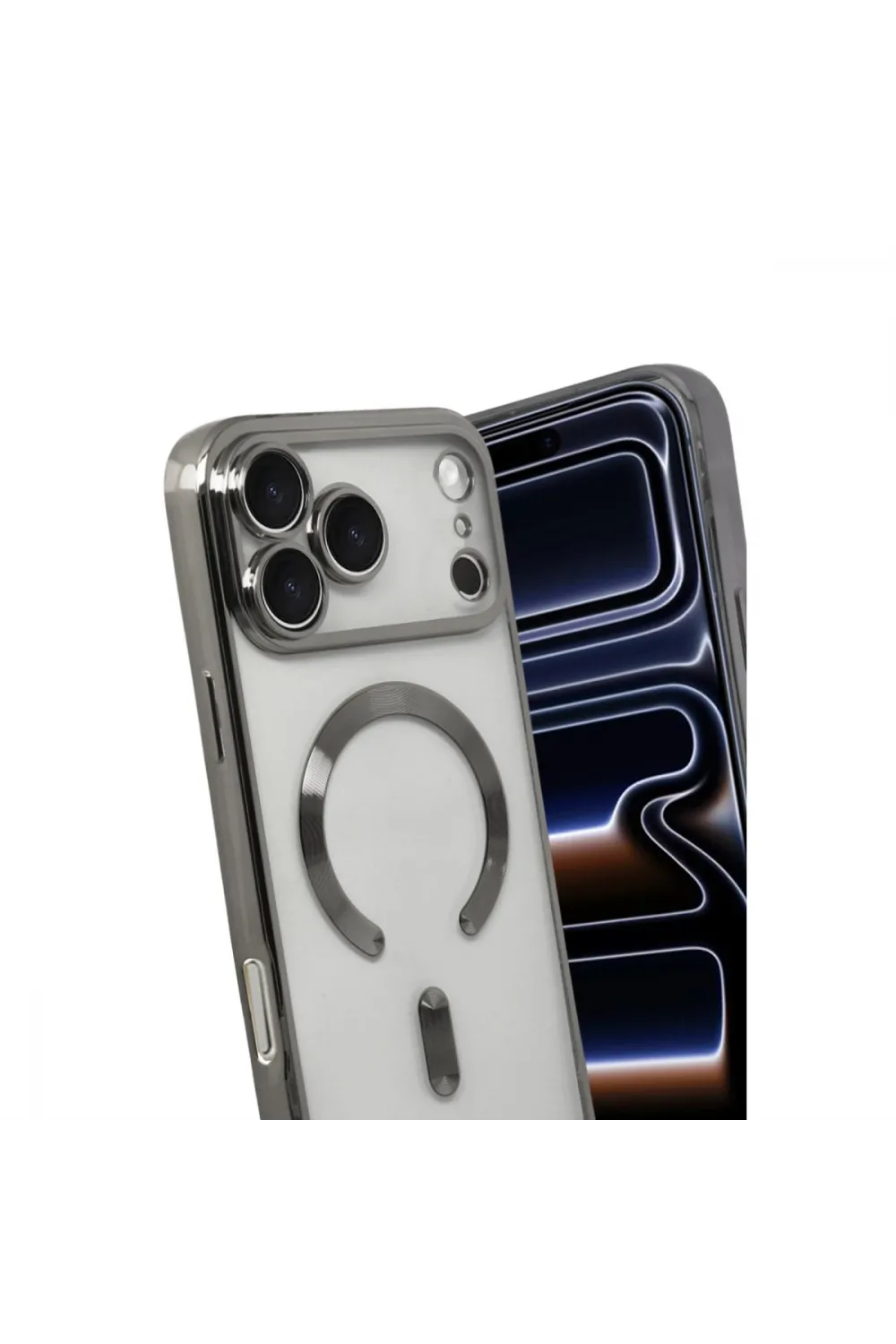 Apple İphone 17 Pro Max Kross Magneticsafe Kapak - Titan Gri