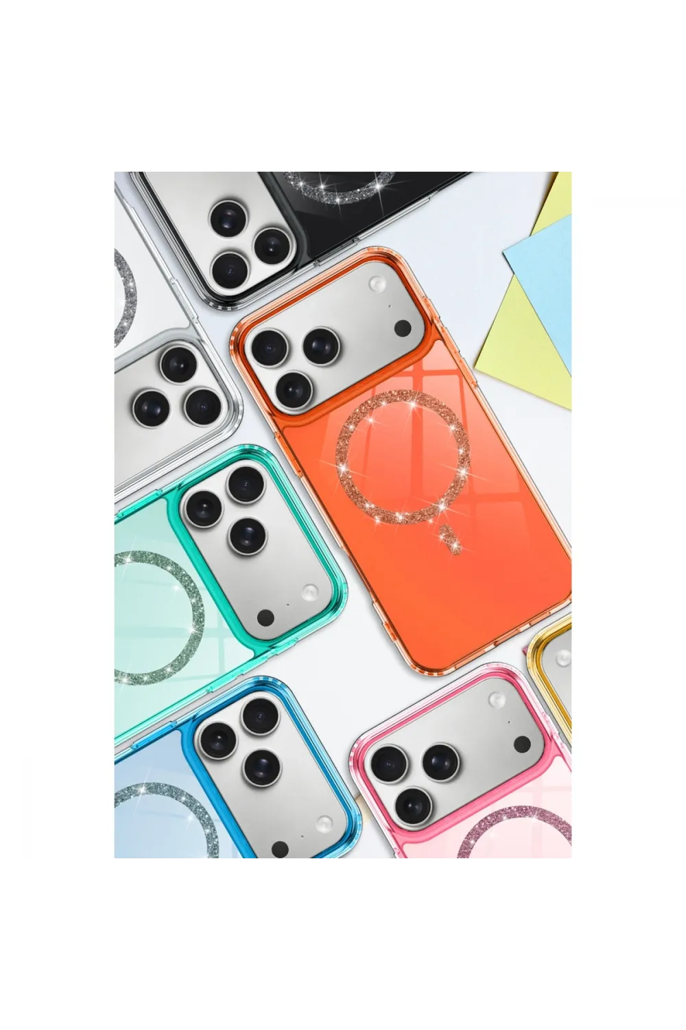 Apple İphone 17 Pro Max Live Diamond Magsafe Kapak - Siyah