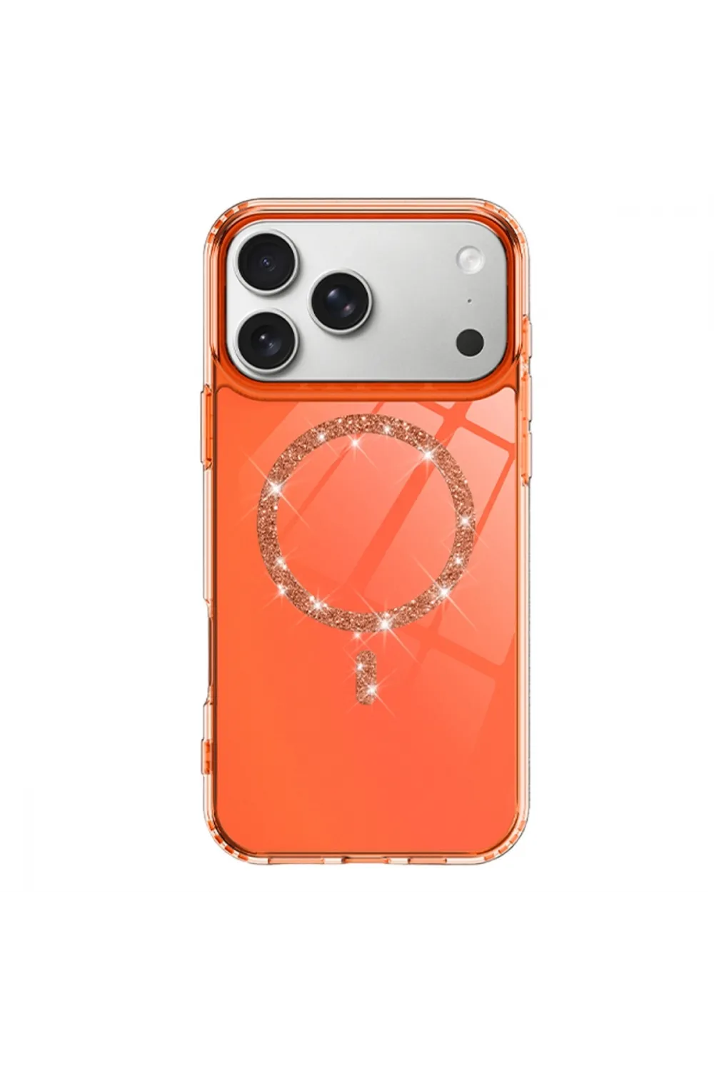 Apple İphone 17 Pro Max Live Diamond Magsafe Kapak - Turuncu