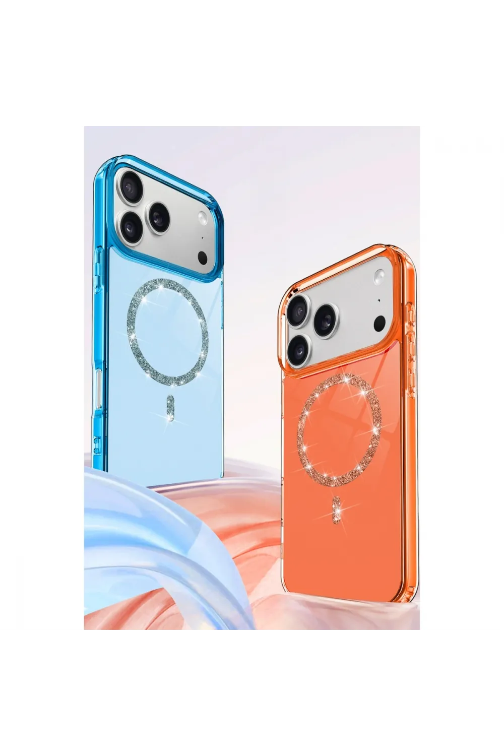 Apple İphone 17 Pro Max Live Diamond Magsafe Kapak - Turuncu