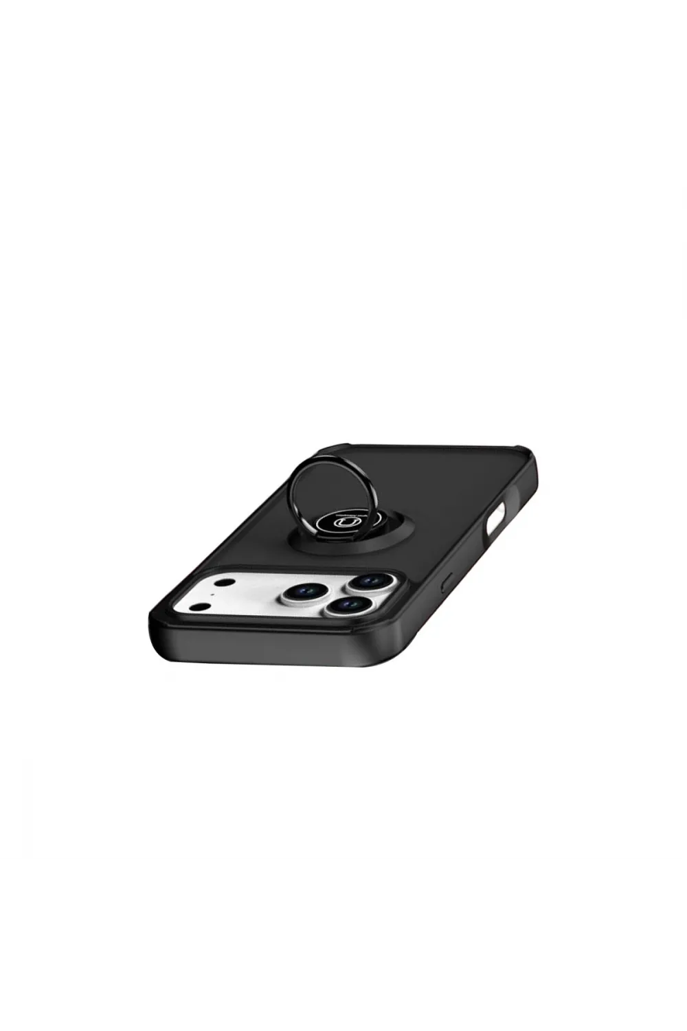 Apple İphone 17 Pro Max Montreal Yüzüklü Silikon Kapak - Siyah