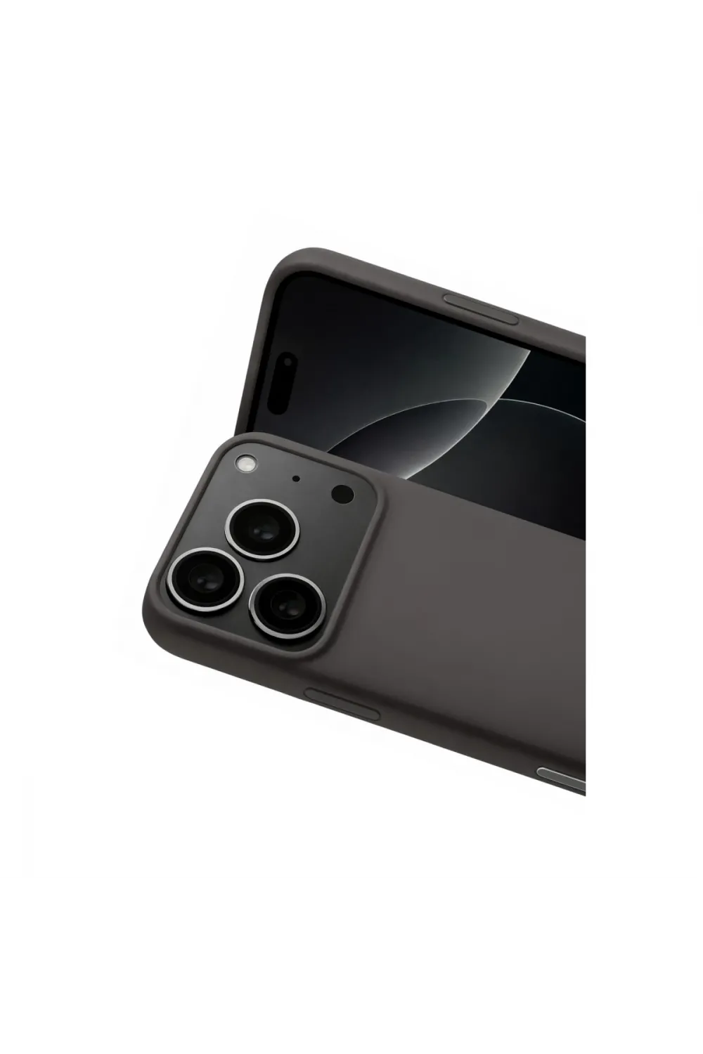 Apple İphone 17 Pro Max Nano İçi Kadife Silikon - Gri
