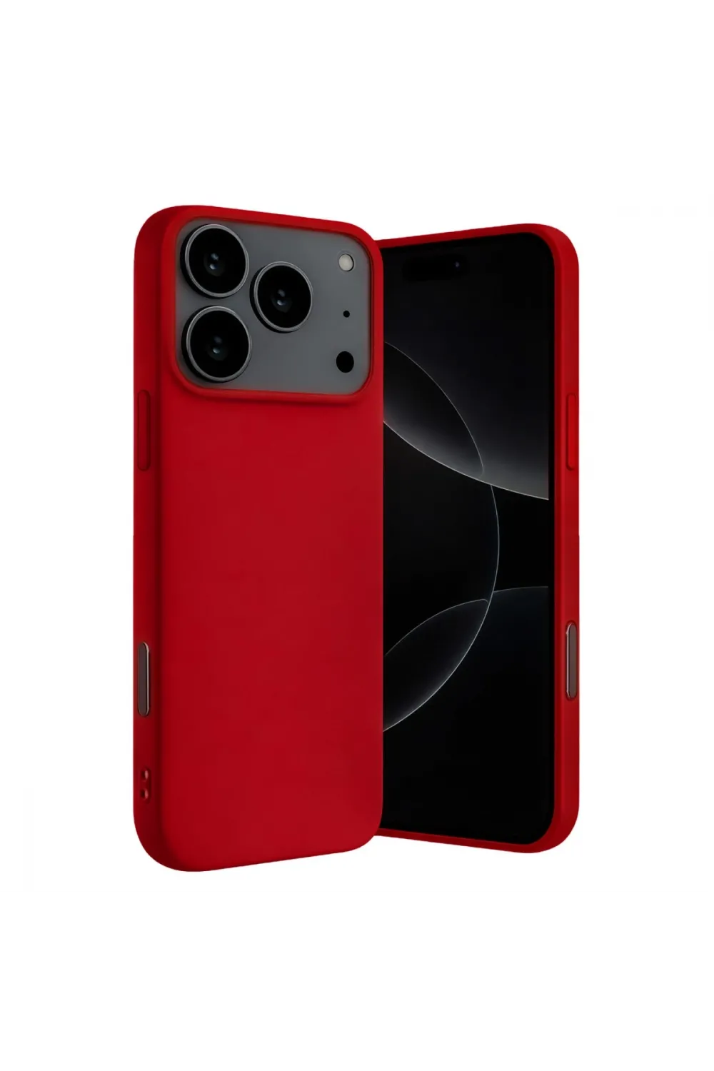 Apple İphone 17 Pro Max Nano İçi Kadife Silikon - Kırmızı