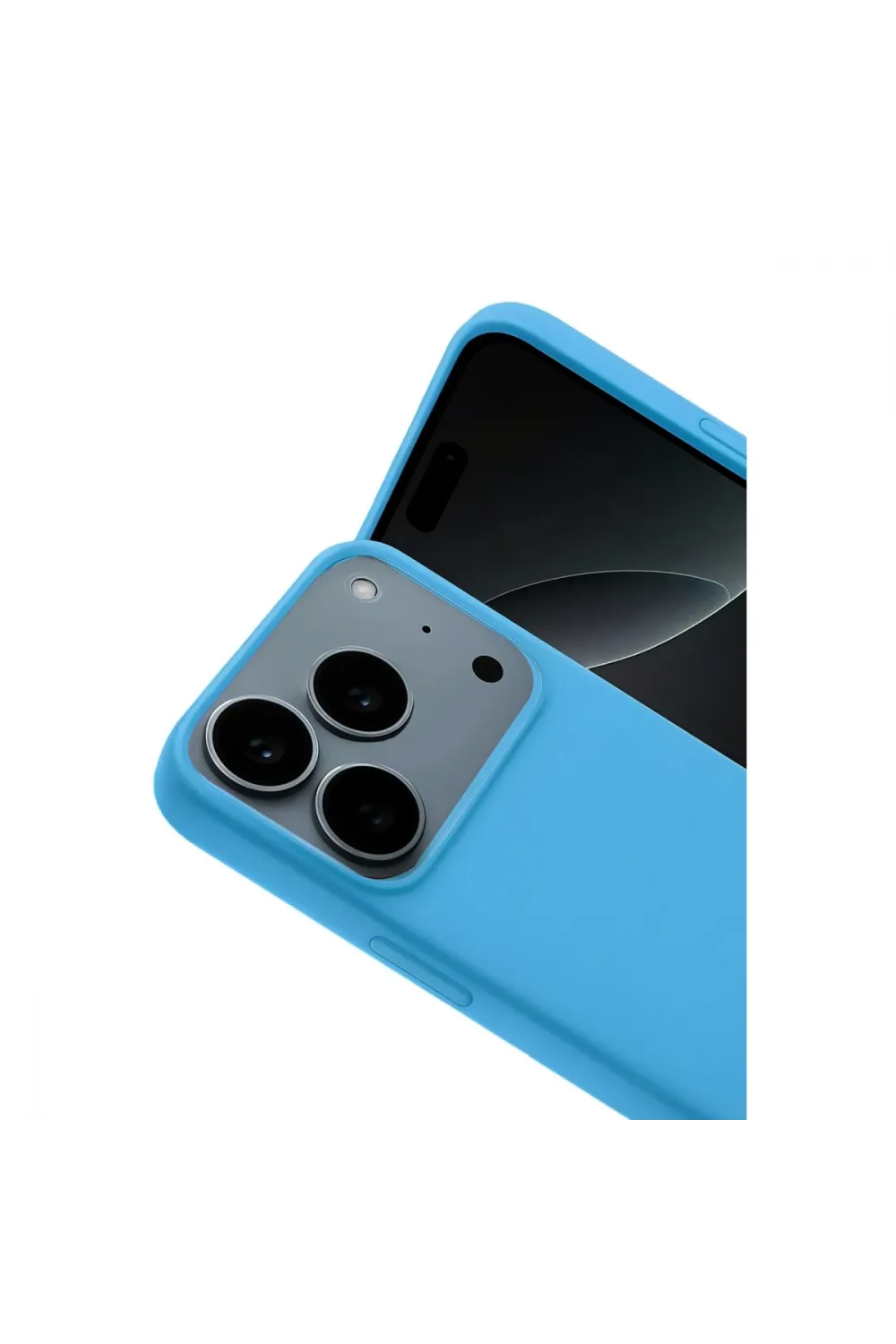 Apple İphone 17 Pro Max Nano İçi Kadife Silikon - Mavi