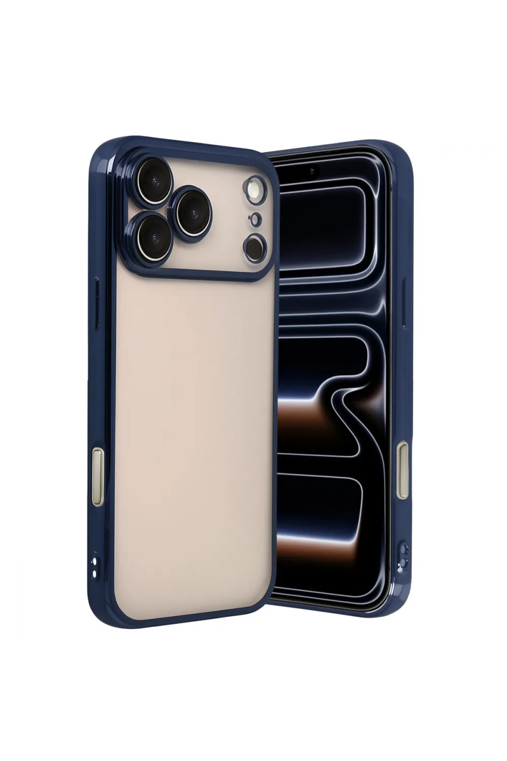 Apple İphone 17 Pro Max Razer Lensli Silikon - Lacivert
