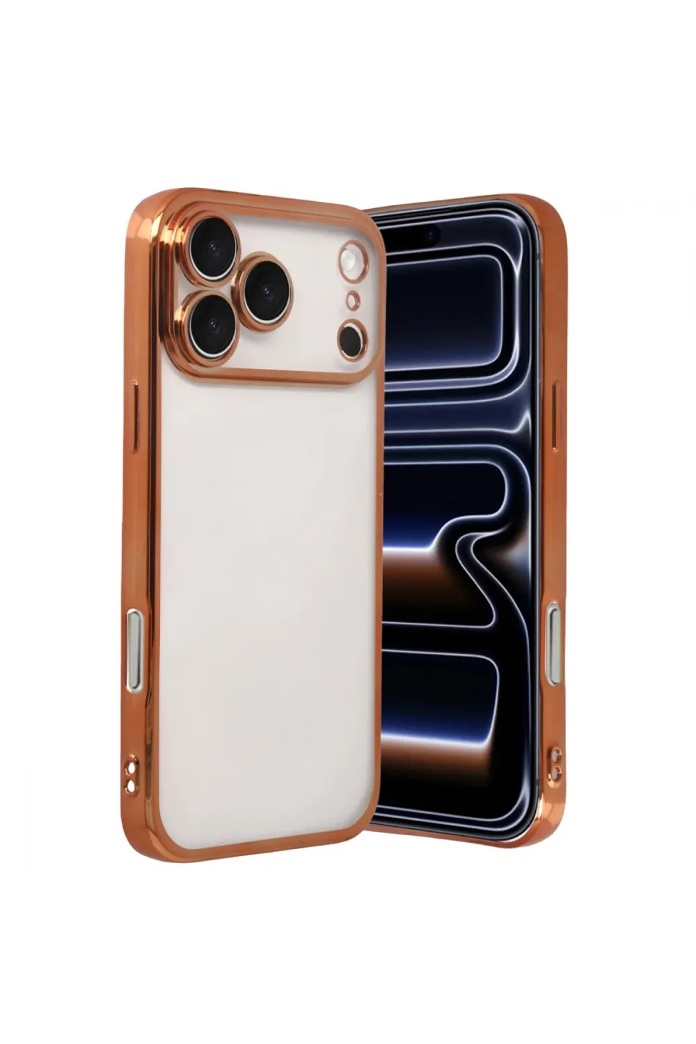 Apple İphone 17 Pro Max Razer Lensli Silikon - Turuncu