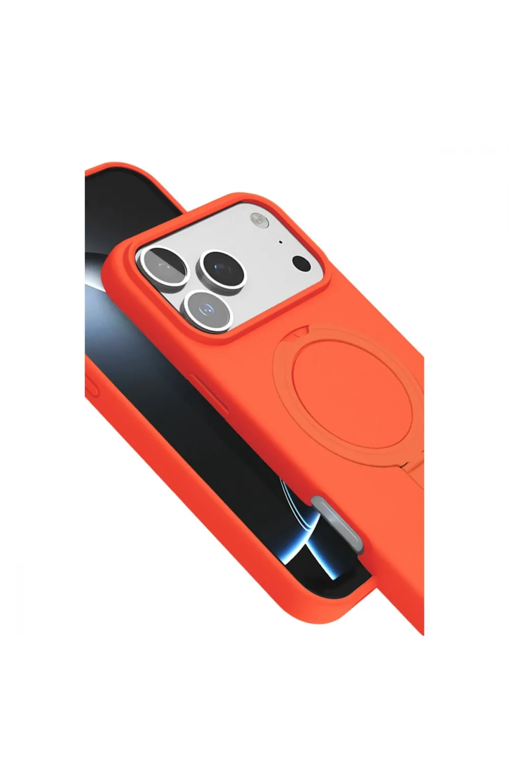 Apple İphone 17 Pro Max Regal Magsafe Standlı Kapak - Turuncu