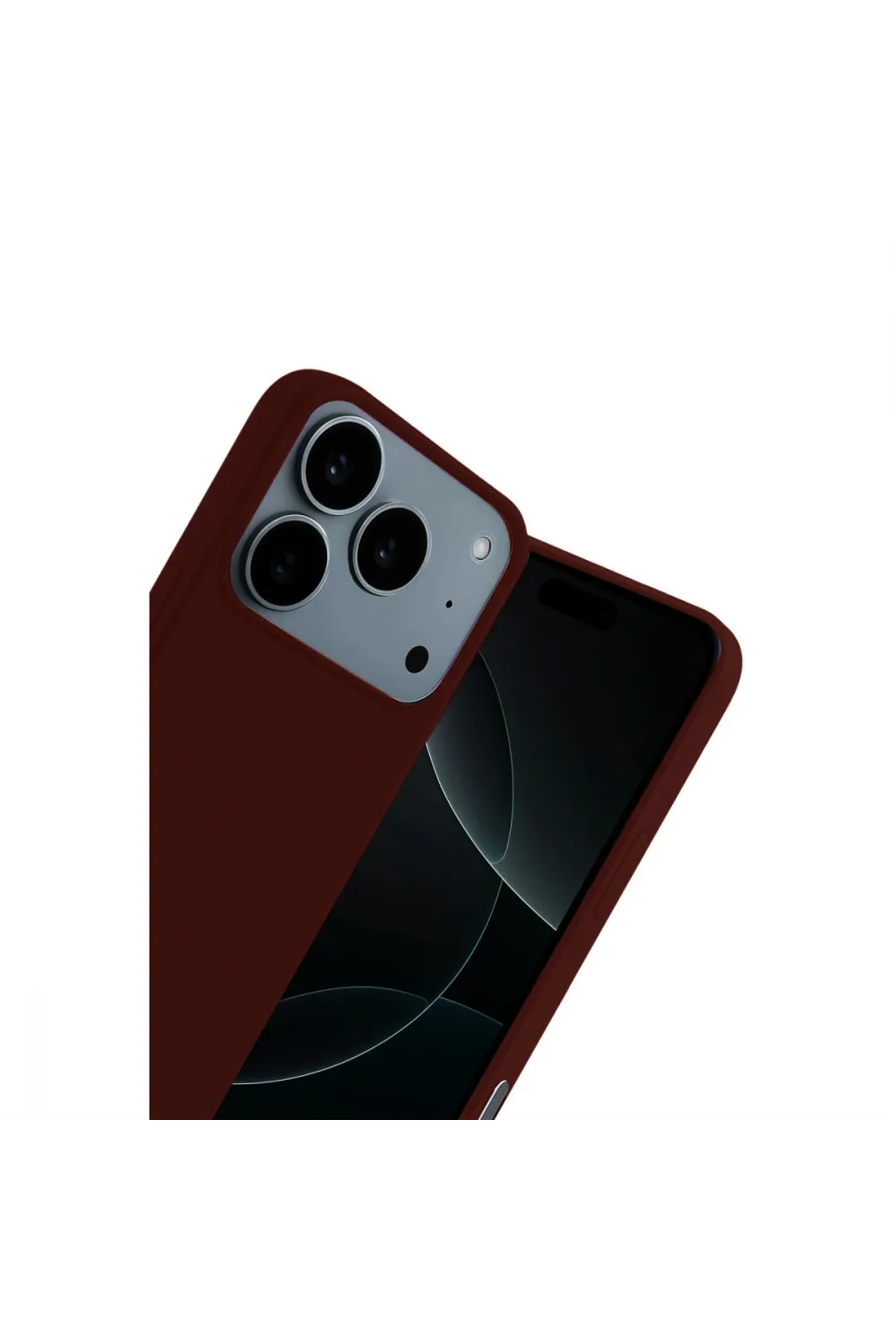 Apple İphone 17 Pro Nano İçi Kadife Silikon - Bordo