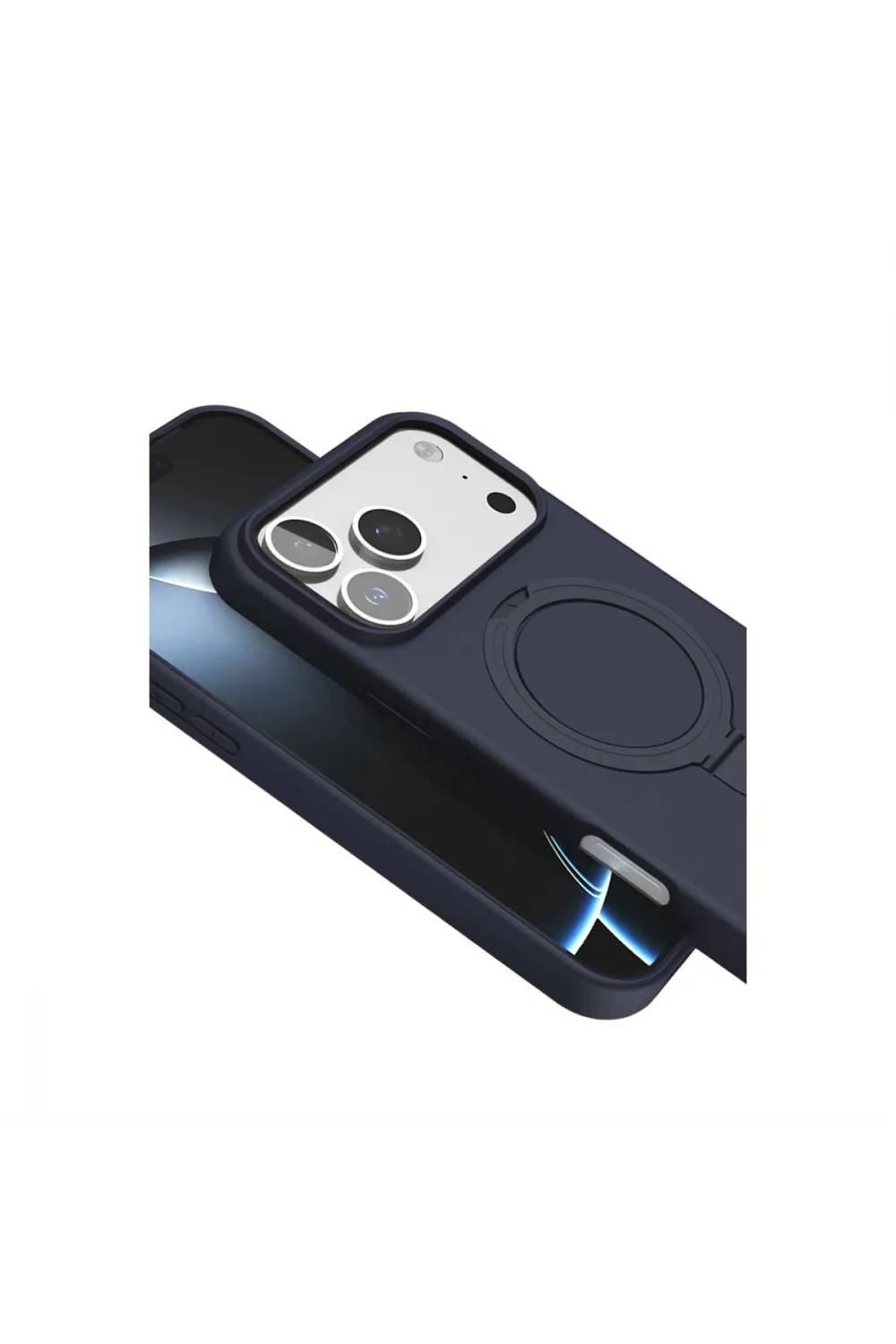 Apple İphone 17 Pro Regal Magsafe Standlı Kapak - Lacivert