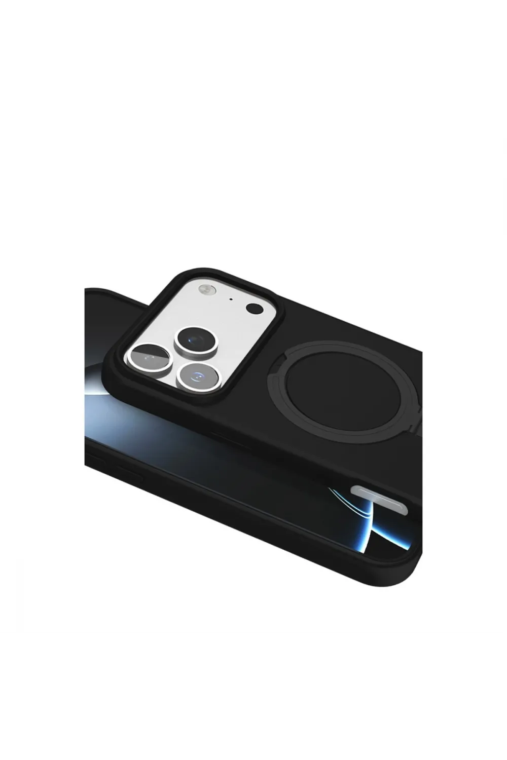 Apple İphone 17 Pro Regal Magsafe Standlı Kapak - Siyah