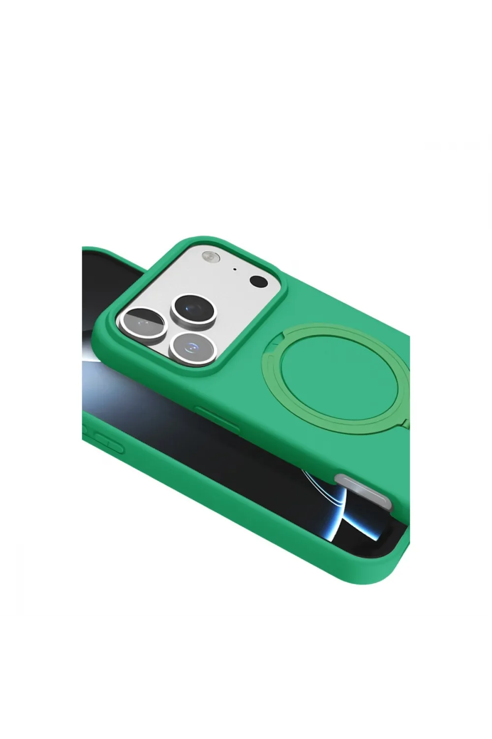 Apple İphone 17 Pro Regal Magsafe Standlı Kapak - Yeşil