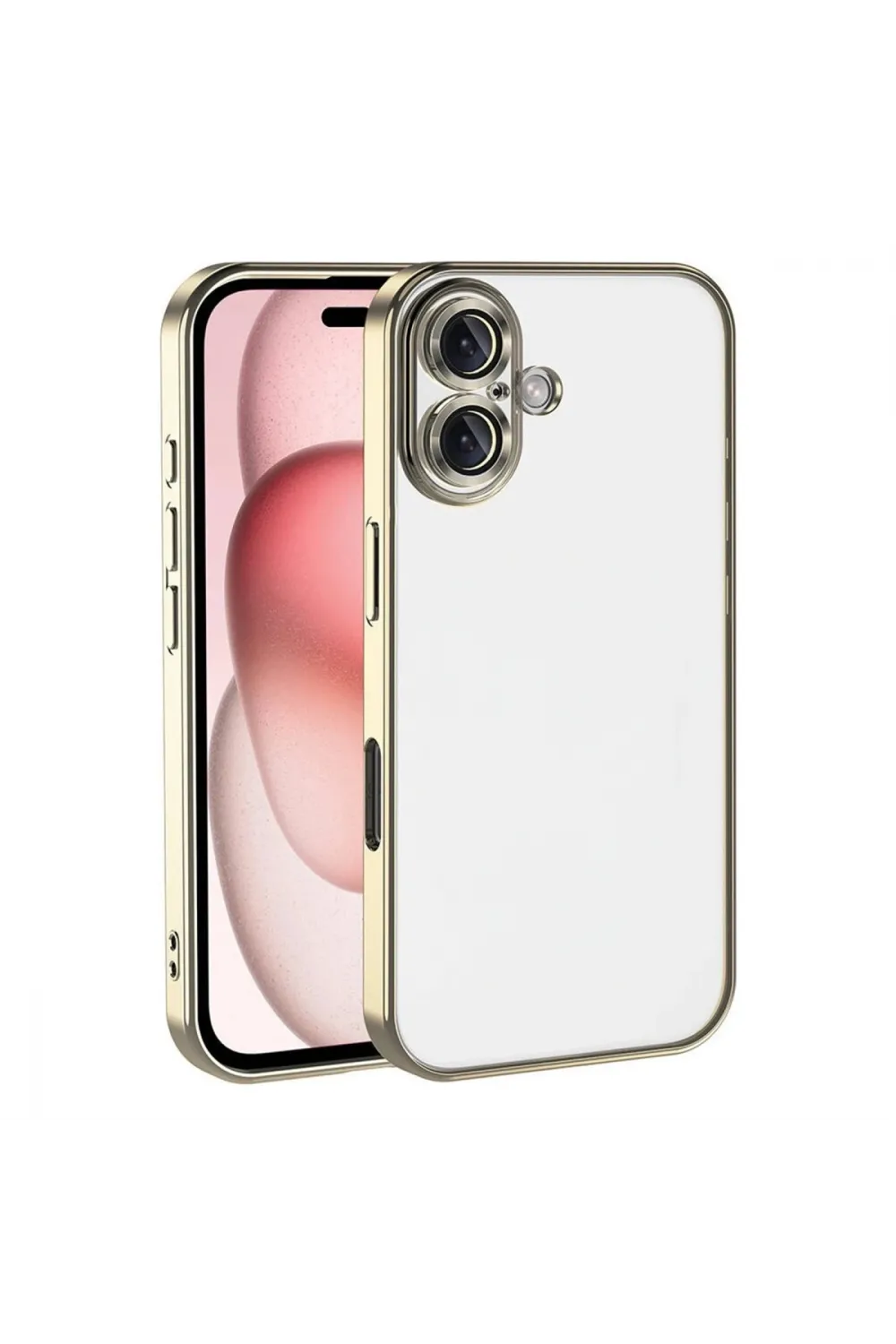 Apple İphone 17 Razer Lensli Silikon - Gold