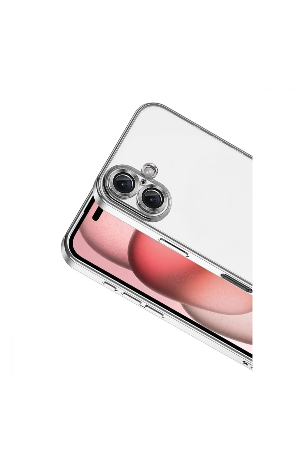 Apple İphone 17 Razer Lensli Silikon - Gümüş