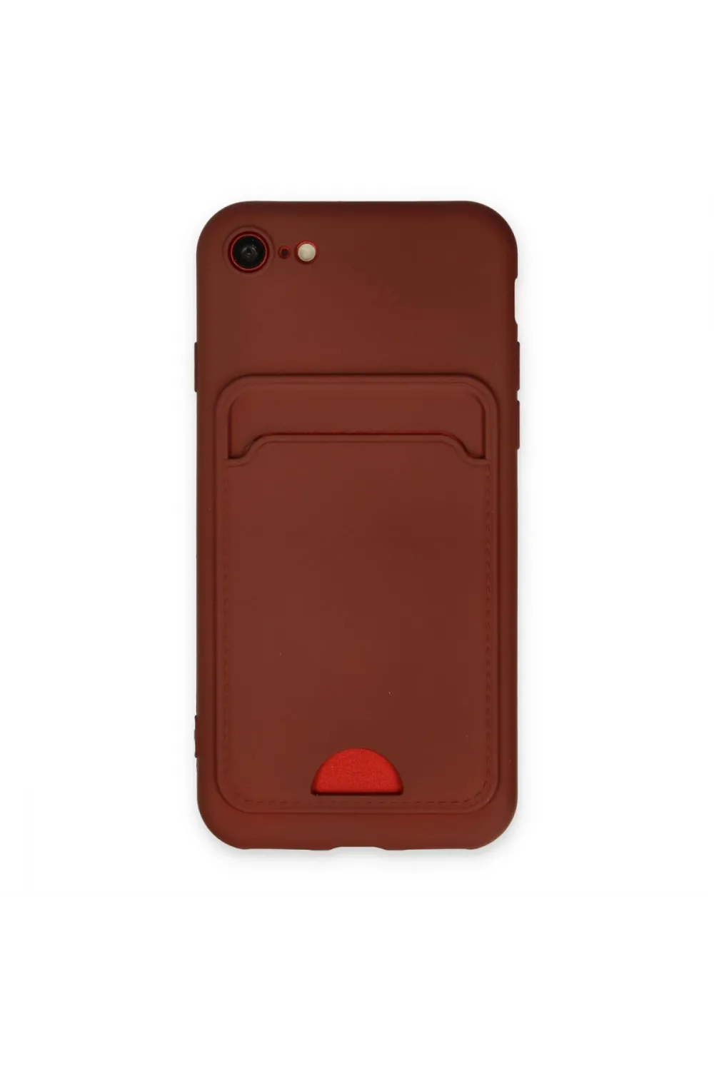 Apple İphone 7 Kılıf Kelvin Kartvizitli Silikon - Bordo