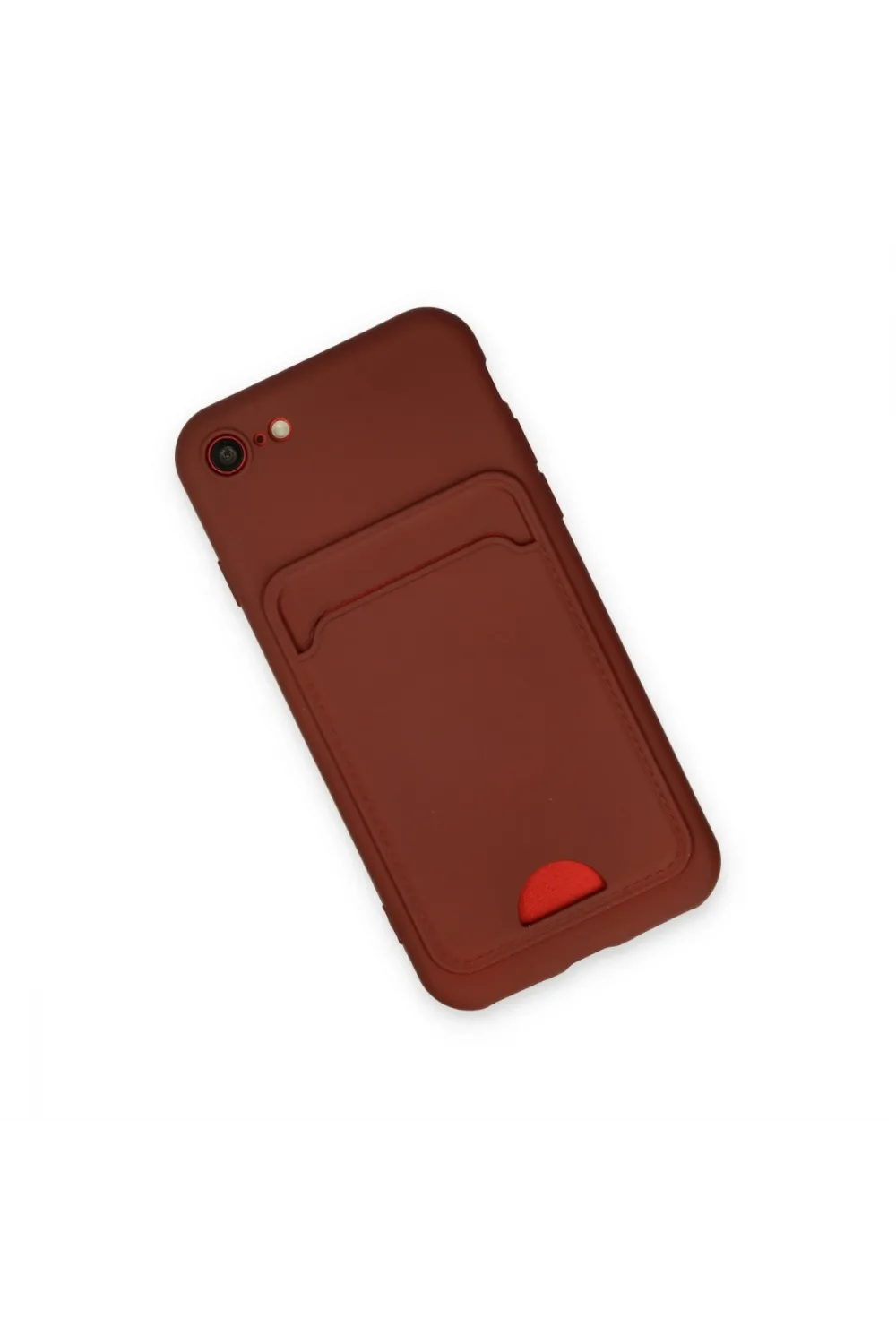 Apple İphone 7 Kılıf Kelvin Kartvizitli Silikon - Bordo