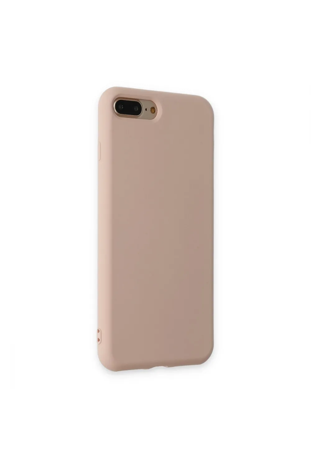 Apple İphone 7 Plus Kılıf Nano İçi Kadife Silikon - Pudra