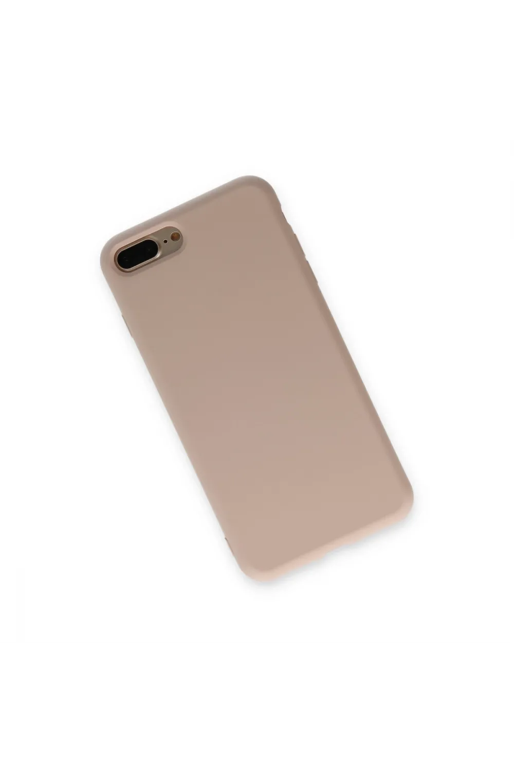 Apple İphone 7 Plus Kılıf Nano İçi Kadife Silikon - Pudra