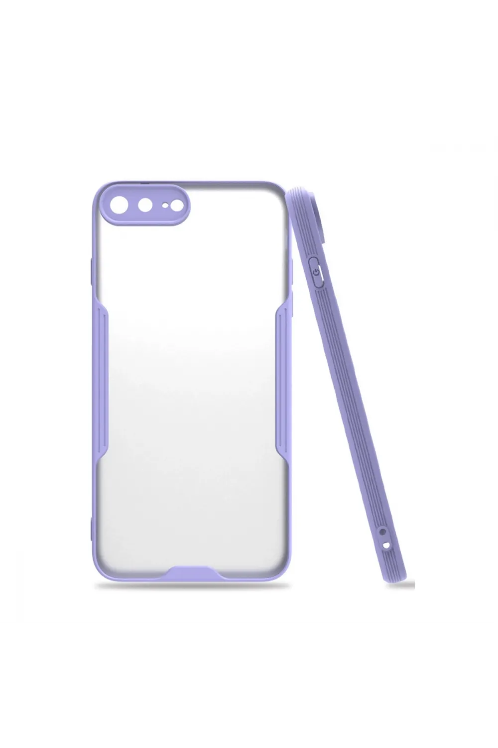 Apple İphone 7 Plus Kılıf Platin Silikon - Lila