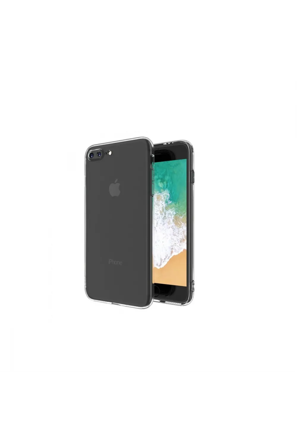 Apple İphone 8 Plus Kılıf Deluxe 2mm Şeffaf Silikon