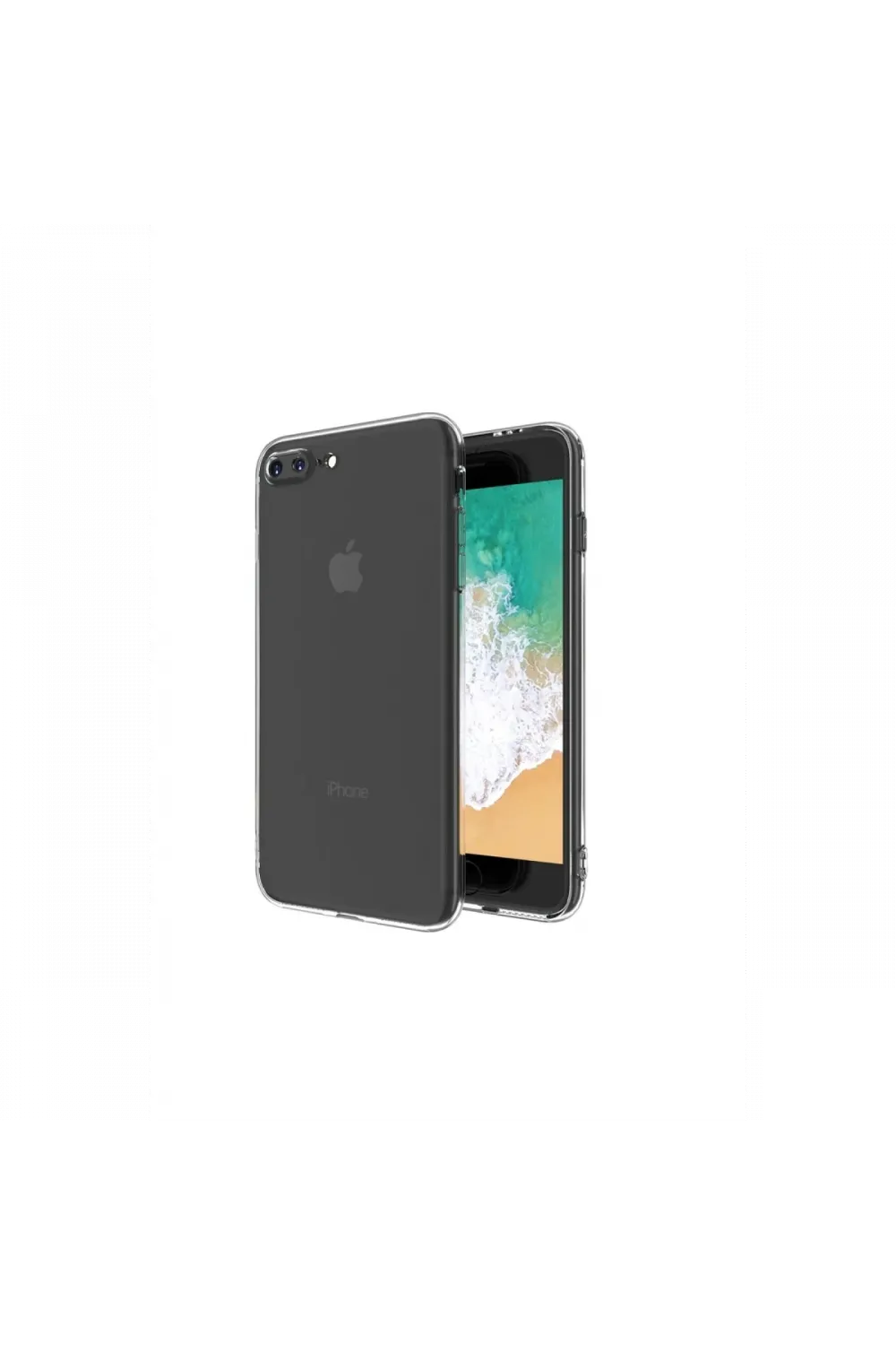 Apple iPhone 8 Plus Kılıf Deluxe 2mm Şeffaf Silikon